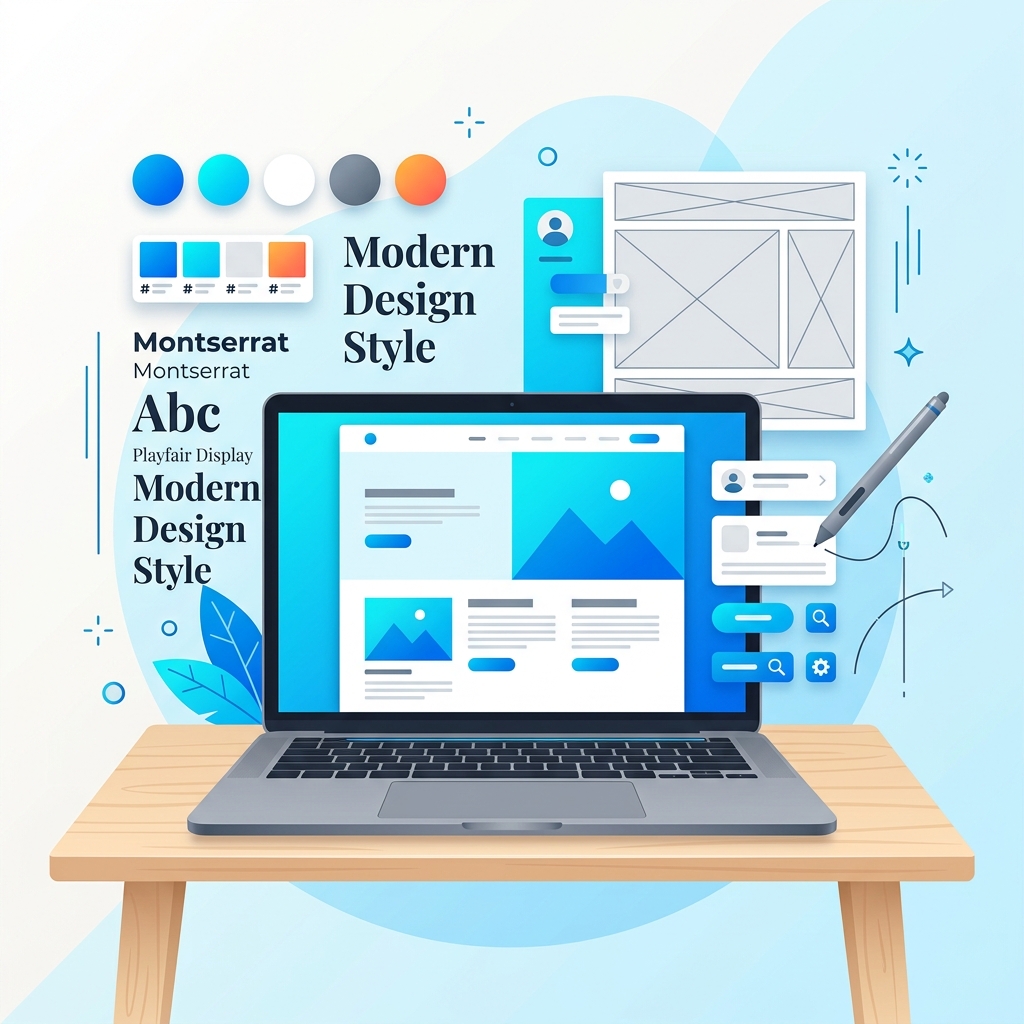 UI UX Design Process Illustration